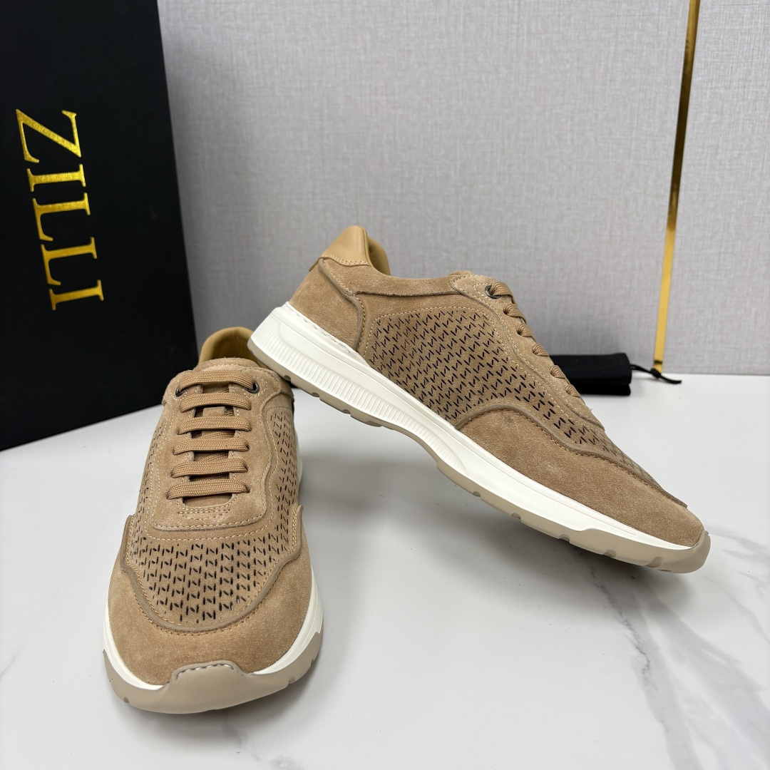💋💍ZL家新品  Zill* 兹-利  是1970创立的法国奢侈男装品牌   缝线装饰男士休闲运动鞋当法