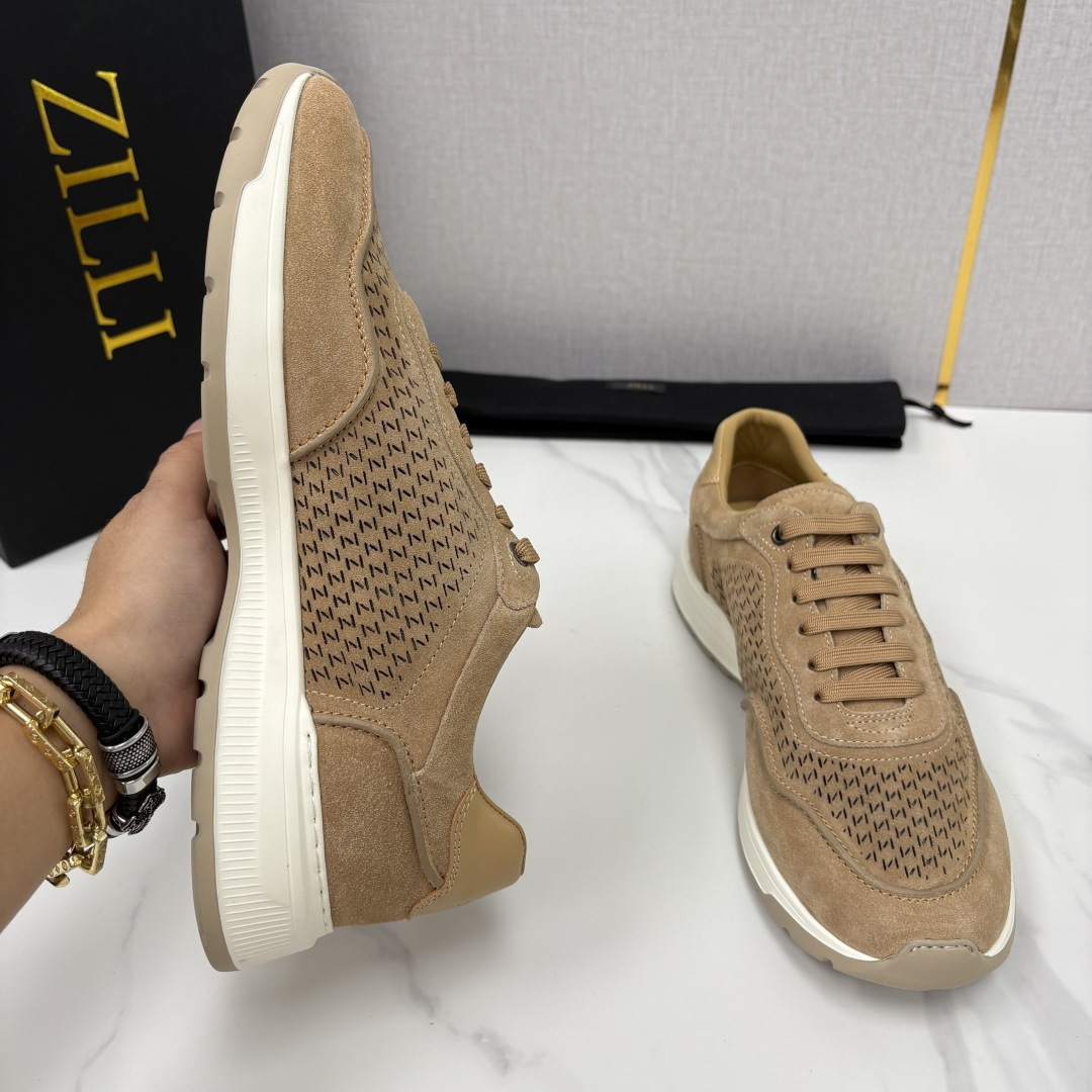 💋💍ZL家新品  Zill* 兹-利  是1970创立的法国奢侈男装品牌   缝线装饰男士休闲运动鞋当法