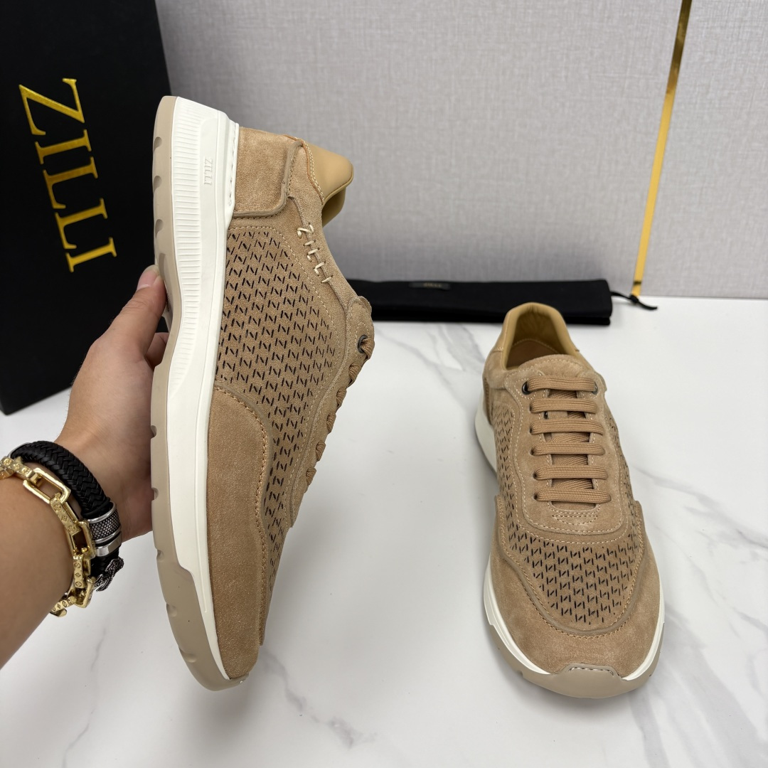💋💍ZL家新品  Zill* 兹-利  是1970创立的法国奢侈男装品牌   缝线装饰男士休闲运动鞋当法