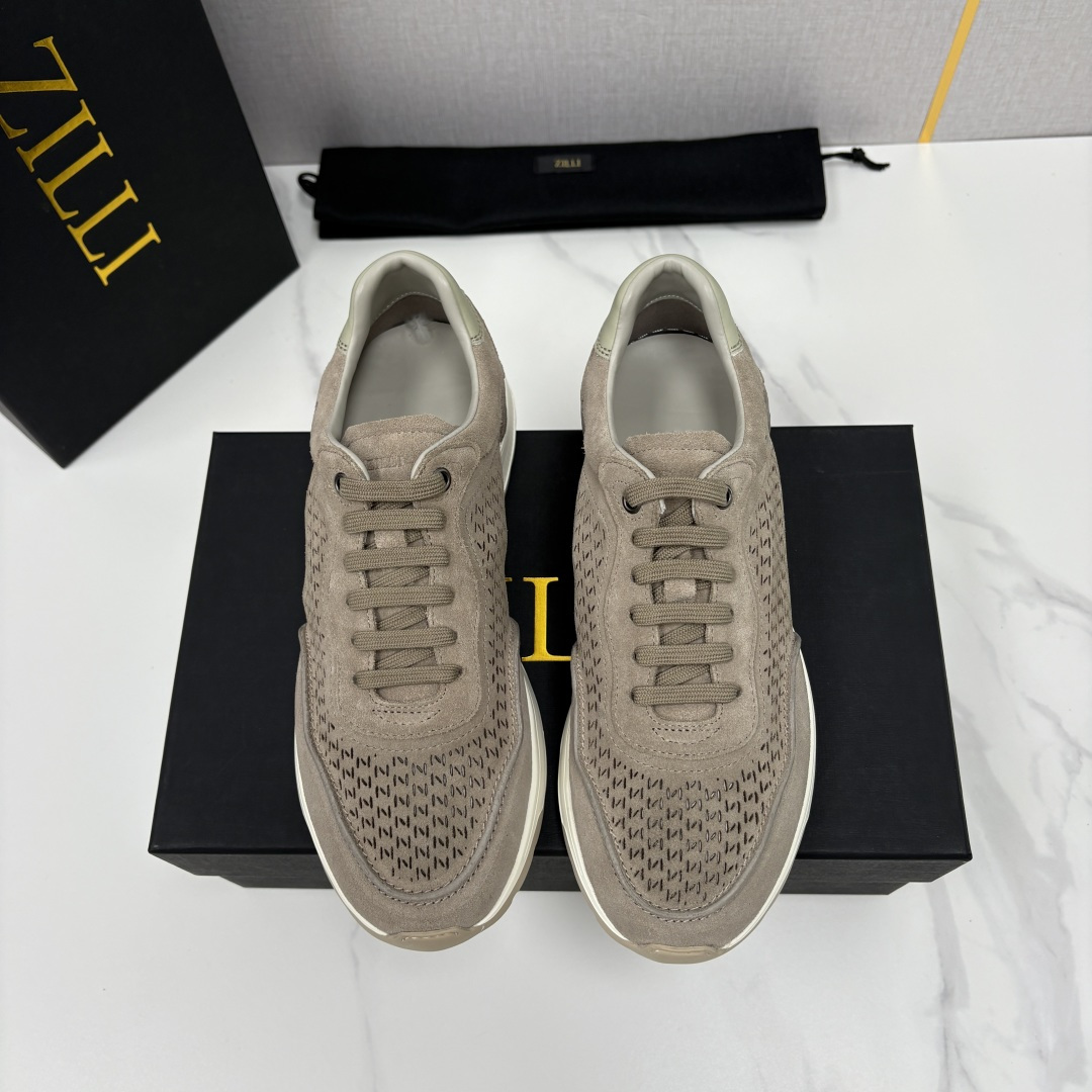 💋💍ZL家新品  Zill* 兹-利  是1970创立的法国奢侈男装品牌   缝线装饰男士休闲运动鞋当法