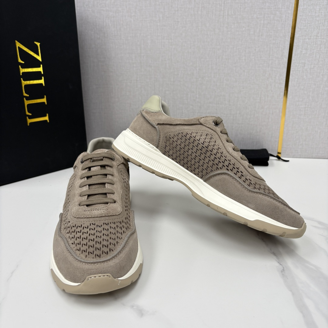 💋💍ZL家新品  Zill* 兹-利  是1970创立的法国奢侈男装品牌   缝线装饰男士休闲运动鞋当法