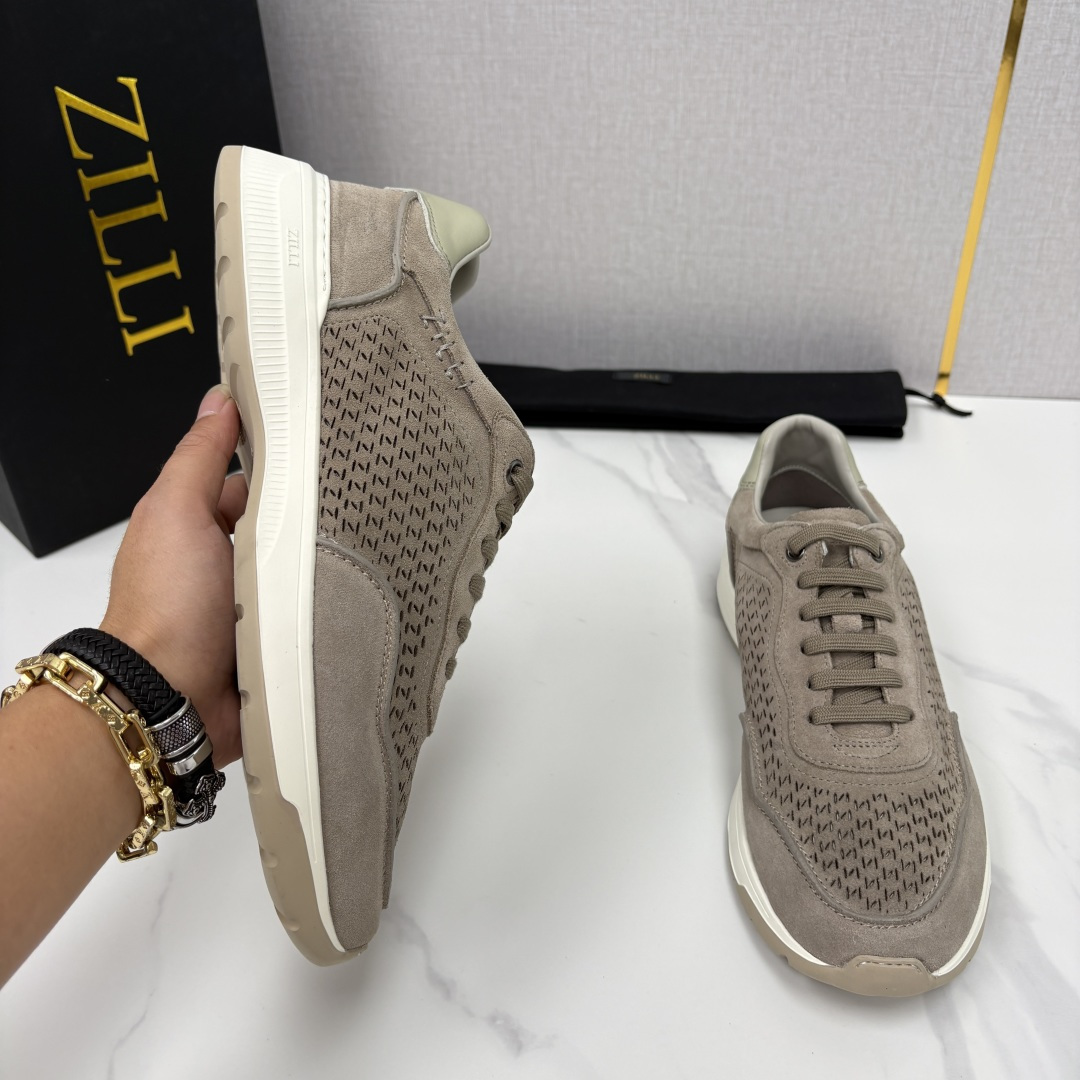 💋💍ZL家新品  Zill* 兹-利  是1970创立的法国奢侈男装品牌   缝线装饰男士休闲运动鞋当法