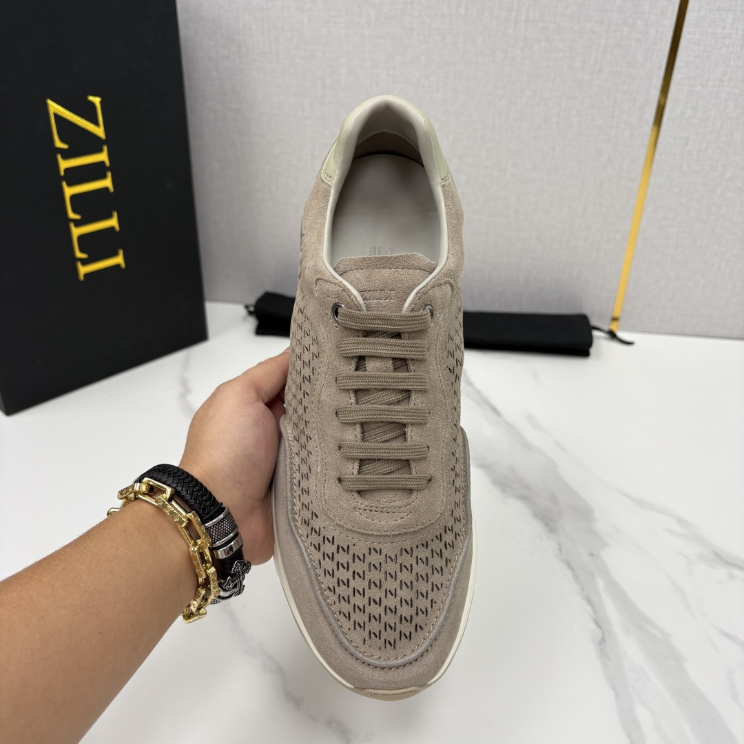 💋💍ZL家新品  Zill* 兹-利  是1970创立的法国奢侈男装品牌   缝线装饰男士休闲运动鞋当法