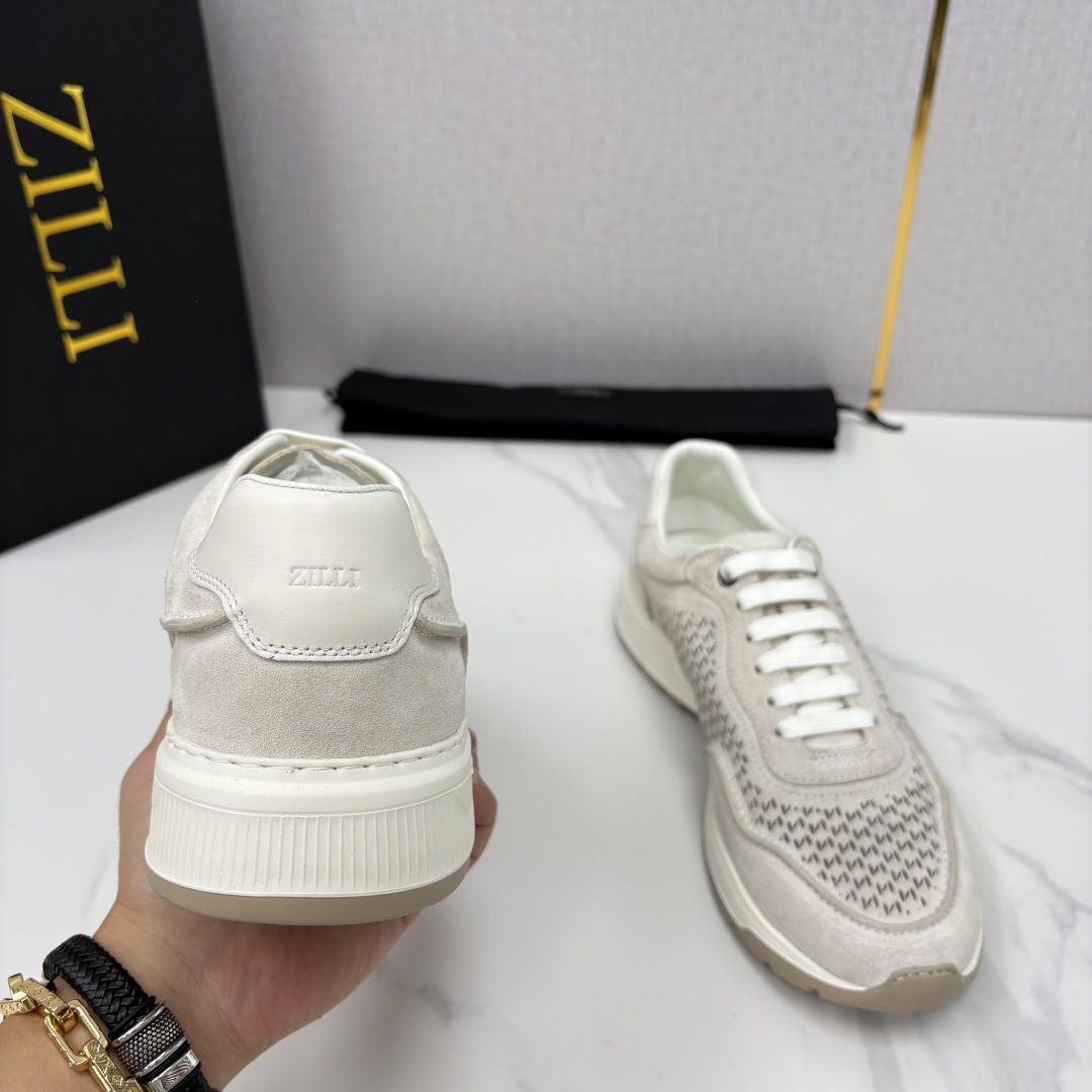 💋💍ZL家新品  Zill* 兹-利  是1970创立的法国奢侈男装品牌   缝线装饰男士休闲运动鞋当法