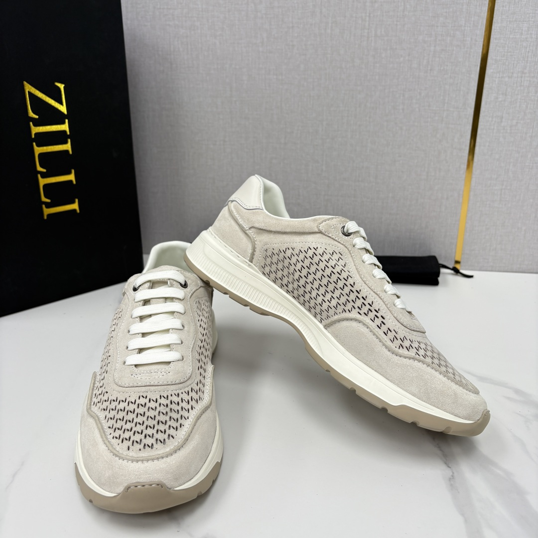 💋💍ZL家新品  Zill* 兹-利  是1970创立的法国奢侈男装品牌   缝线装饰男士休闲运动鞋当法