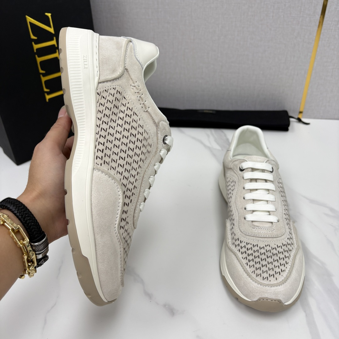 💋💍ZL家新品  Zill* 兹-利  是1970创立的法国奢侈男装品牌   缝线装饰男士休闲运动鞋当法