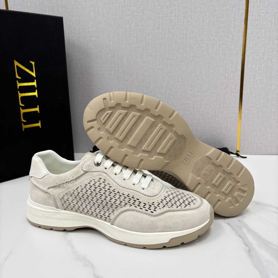 💋💍ZL家新品  Zill* 兹-利  是1970创立的法国奢侈男装品牌   缝线装饰男士休闲运动鞋当法