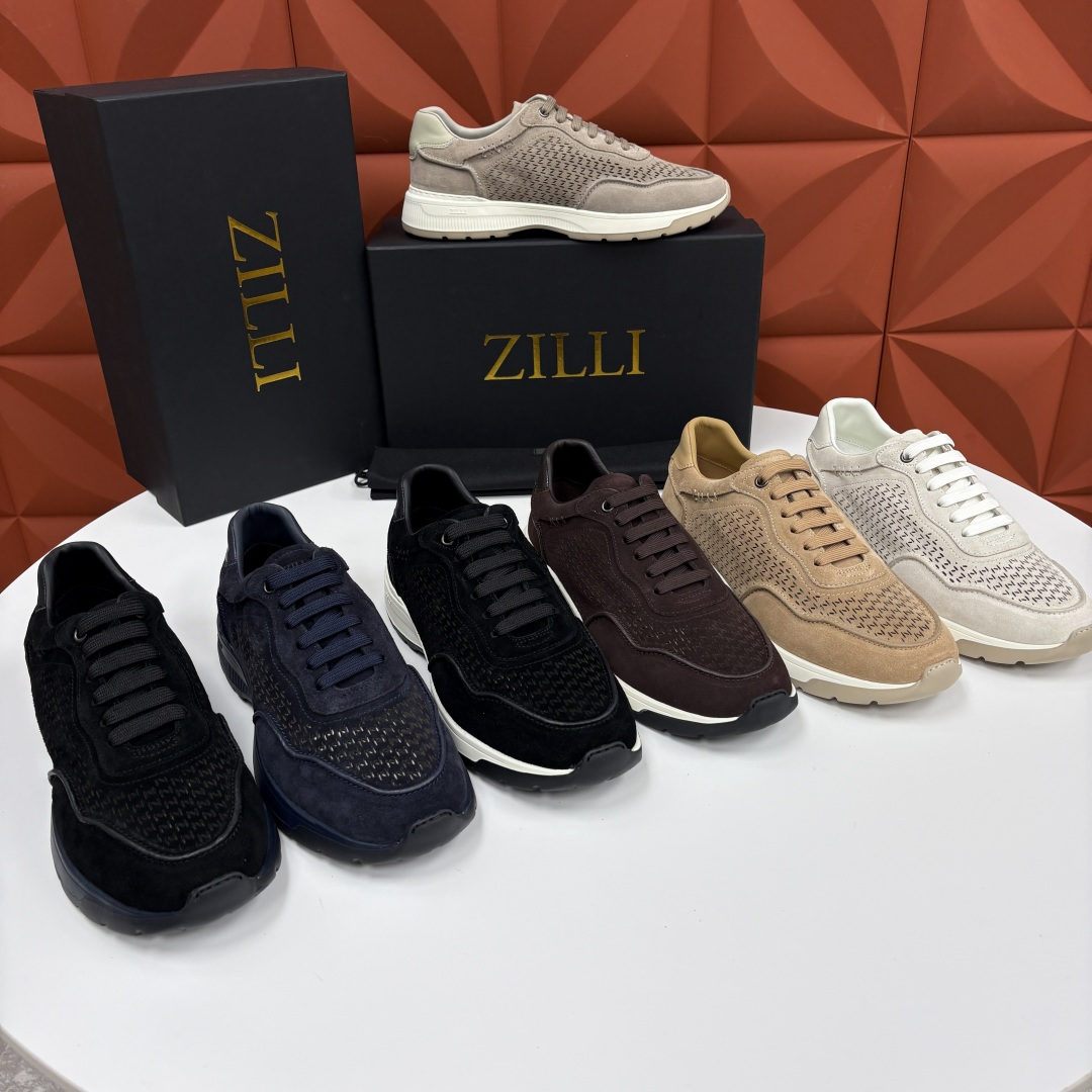 💋💍ZL家新品  Zill* 兹-利  是1970创立的法国奢侈男装品牌   缝线装饰男士休闲运动鞋当法