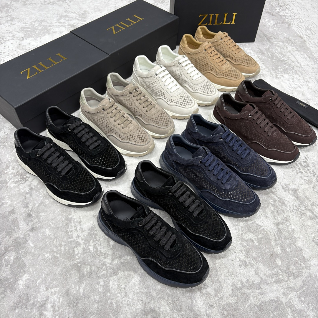 💋💍ZL家新品  Zill* 兹-利  是1970创立的法国奢侈男装品牌   缝线装饰男士休闲运动鞋当法