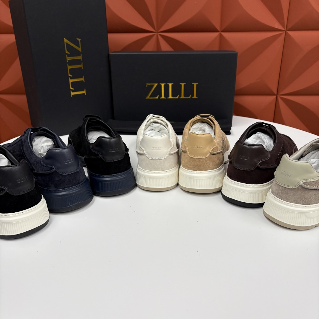 💋💍ZL家新品  Zill* 兹-利  是1970创立的法国奢侈男装品牌   缝线装饰男士休闲运动鞋当法
