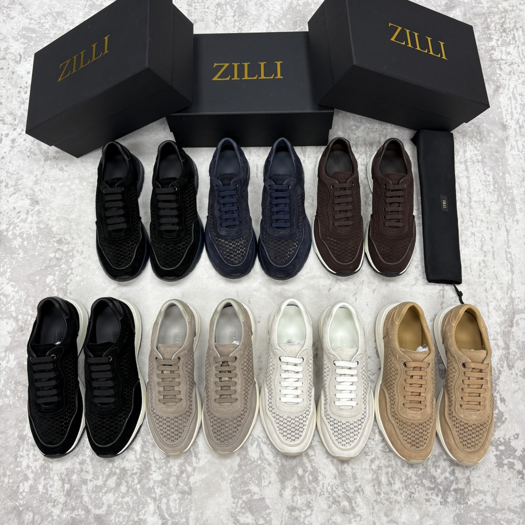 💋💍ZL家新品  Zill* 兹-利  是1970创立的法国奢侈男装品牌   缝线装饰男士休闲运动鞋当法