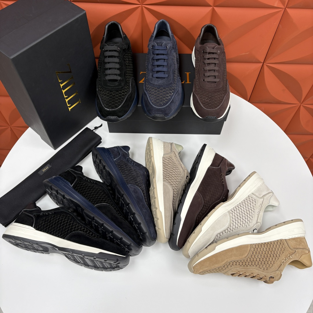 💋💍ZL家新品  Zill* 兹-利  是1970创立的法国奢侈男装品牌   缝线装饰男士休闲运动鞋当法