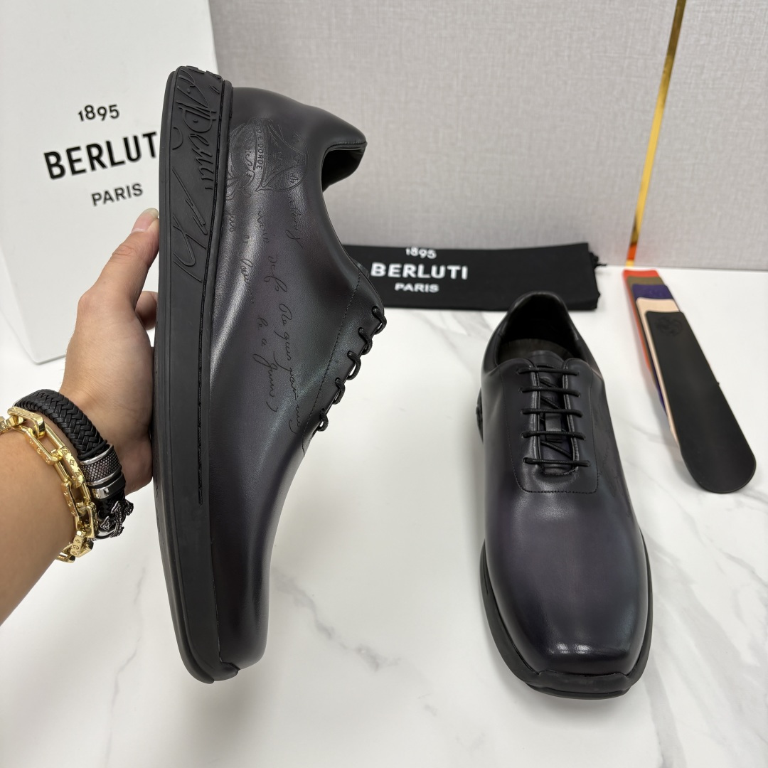💋💍 Berluti 布鲁提 新品上架  👞 Metropolitan 图纹皮革牛津鞋    百年匠心，