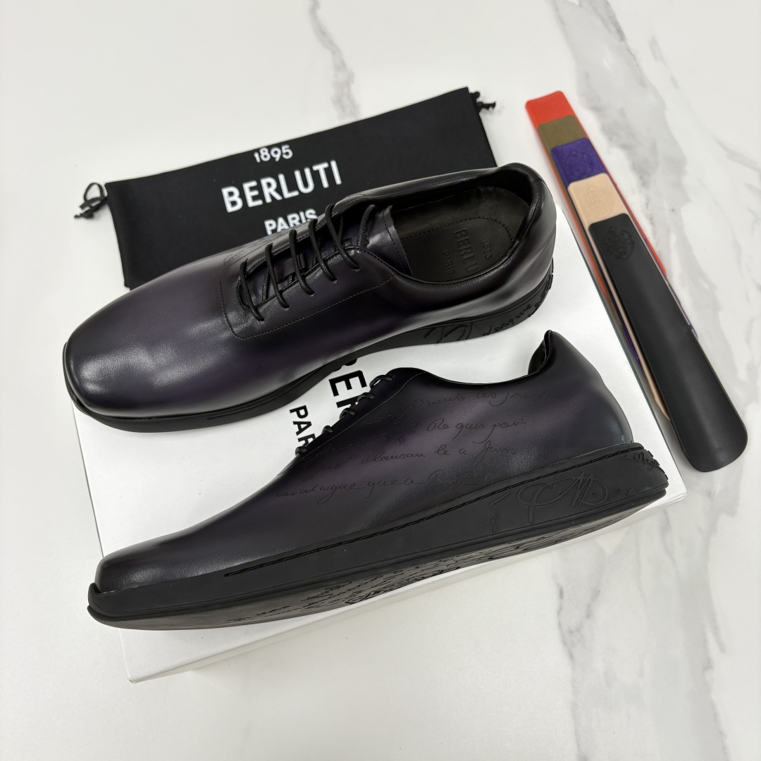 💋💍 Berluti 布鲁提 新品上架  👞 Metropolitan 图纹皮革牛津鞋    百年匠心，