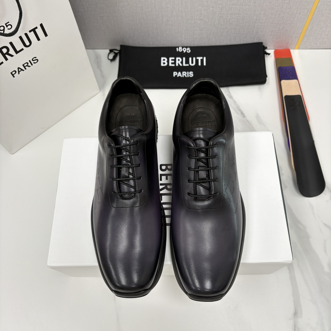 💋💍 Berluti 布鲁提 新品上架  👞 Metropolitan 图纹皮革牛津鞋    百年匠心，