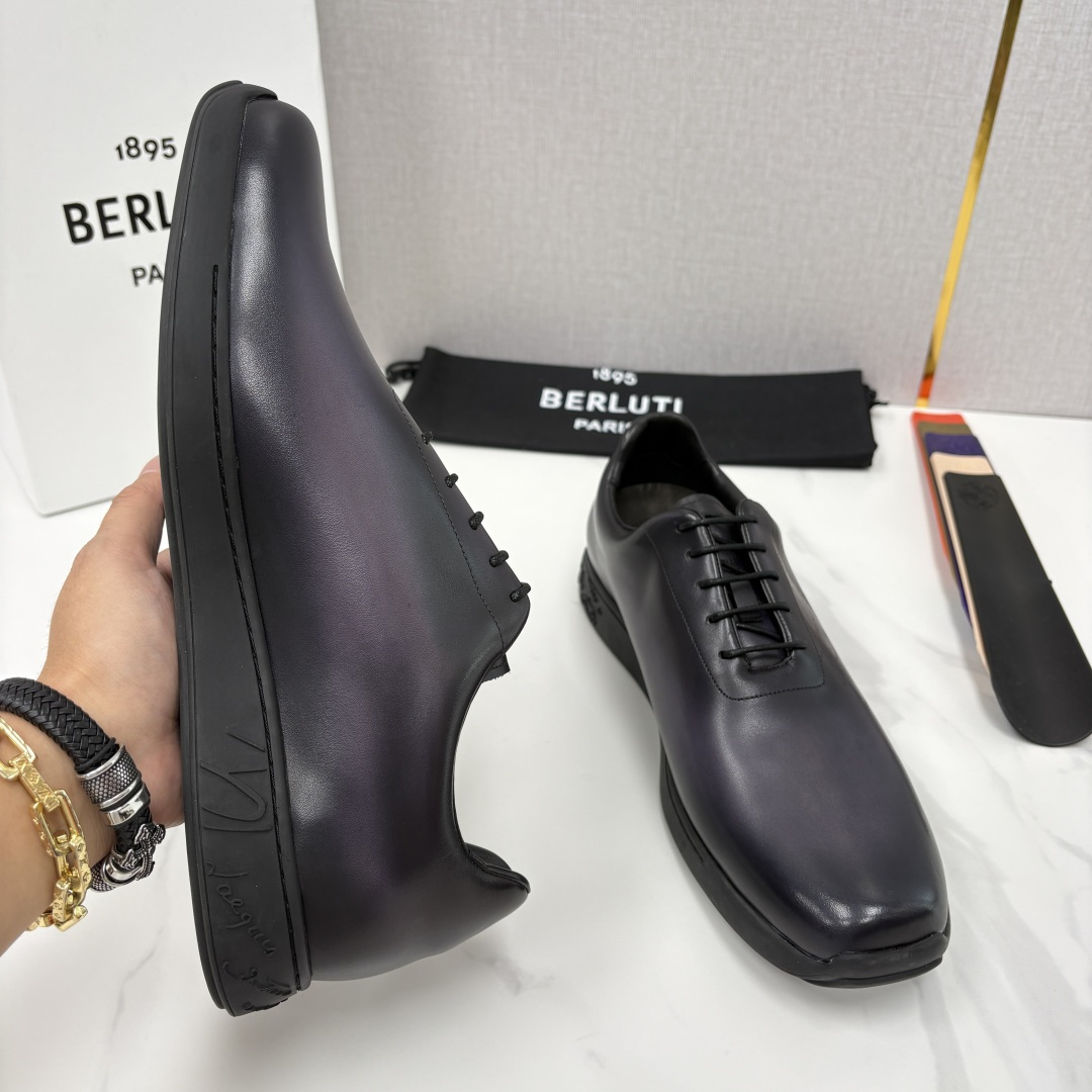 💋💍 Berluti 布鲁提 新品上架  👞 Metropolitan 图纹皮革牛津鞋    百年匠心，