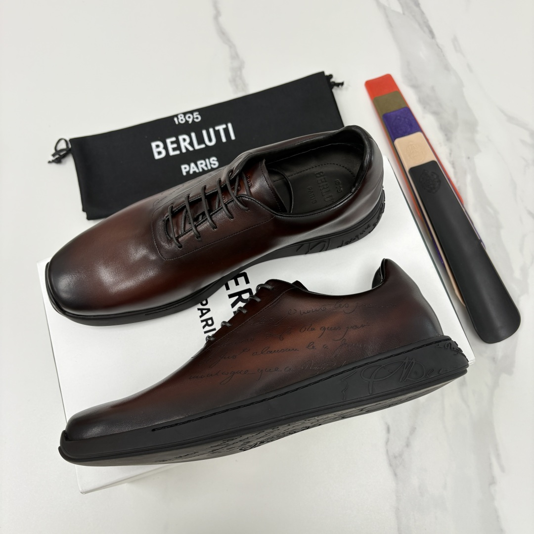 💋💍 Berluti 布鲁提 新品上架  👞 Metropolitan 图纹皮革牛津鞋    百年匠心，