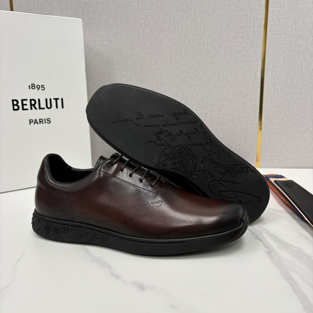 💋💍 Berluti 布鲁提 新品上架  👞 Metropolitan 图纹皮革牛津鞋    百年匠心，