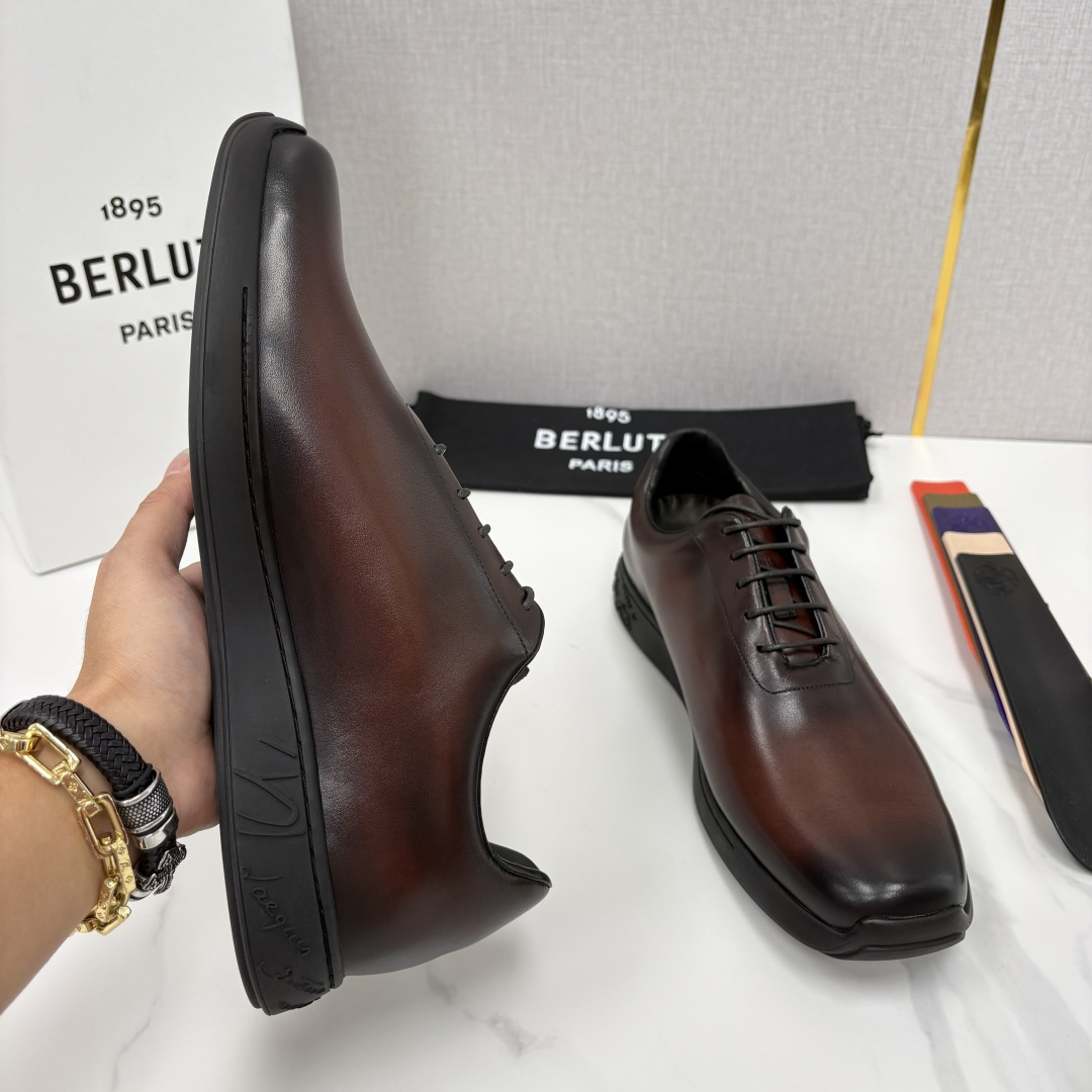💋💍 Berluti 布鲁提 新品上架  👞 Metropolitan 图纹皮革牛津鞋    百年匠心，