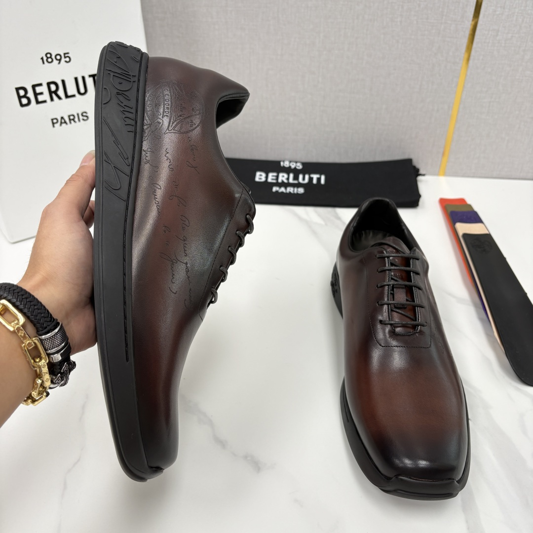 💋💍 Berluti 布鲁提 新品上架  👞 Metropolitan 图纹皮革牛津鞋    百年匠心，