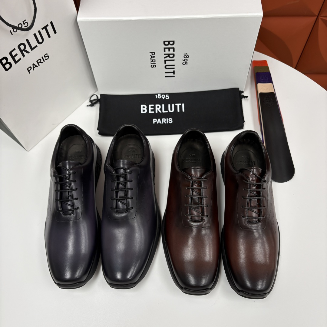 💋💍 Berluti 布鲁提 新品上架  👞 Metropolitan 图纹皮革牛津鞋    百年匠心，