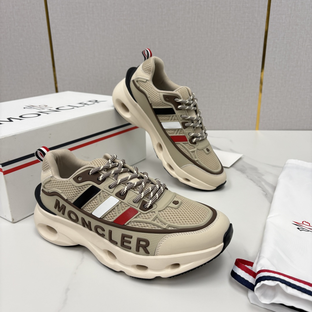 💋💍Moncle*   蒙-口   新品男士休闲运动鞋     选用多种材质拼接撞色设计   具有舒适防