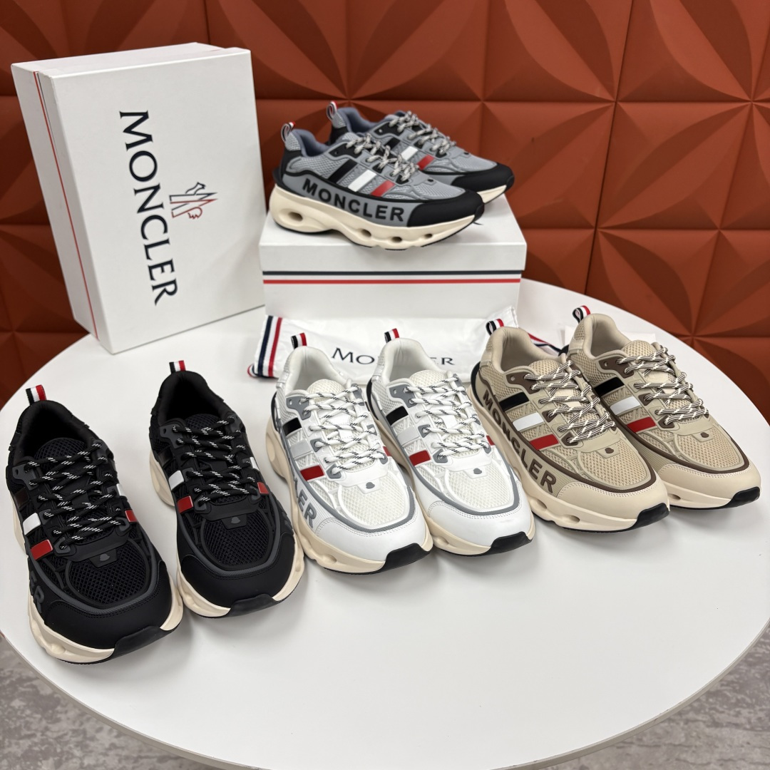 💋💍Moncle*   蒙-口   新品男士休闲运动鞋     选用多种材质拼接撞色设计   具有舒适防