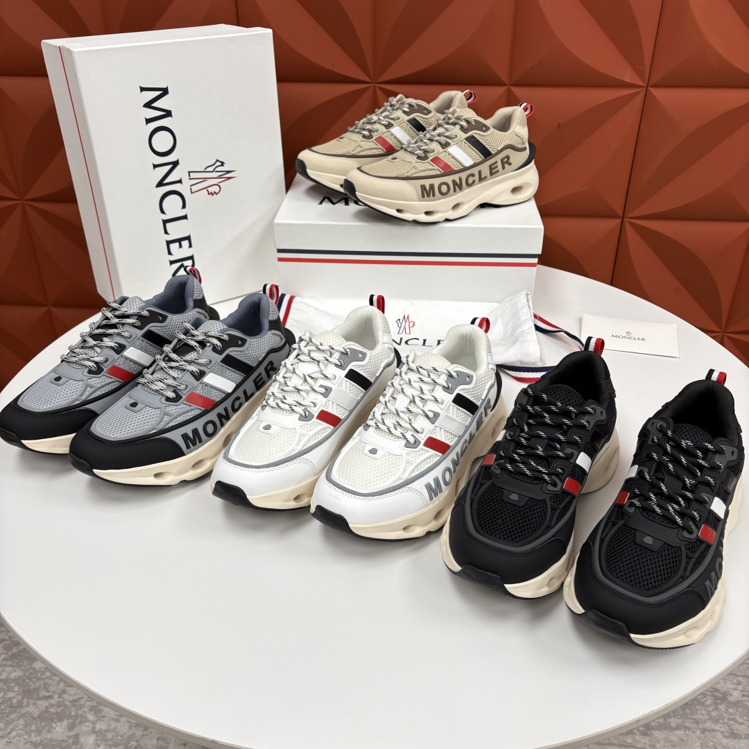 💋💍Moncle*   蒙-口   新品男士休闲运动鞋     选用多种材质拼接撞色设计   具有舒适防