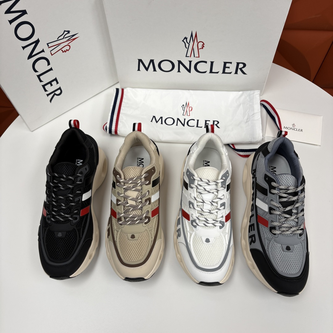 💋💍Moncle*   蒙-口   新品男士休闲运动鞋     选用多种材质拼接撞色设计   具有舒适防