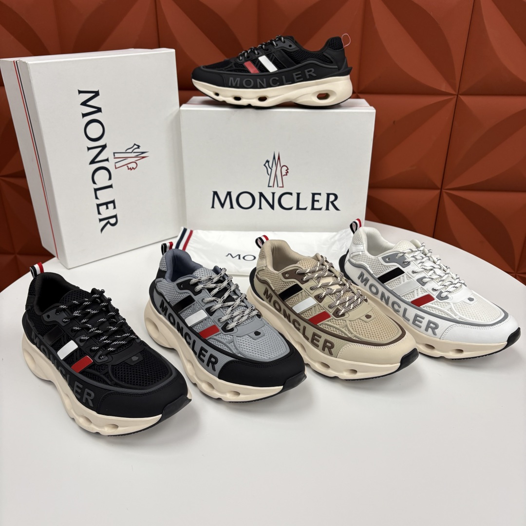 💋💍Moncle*   蒙-口   新品男士休闲运动鞋     选用多种材质拼接撞色设计   具有舒适防