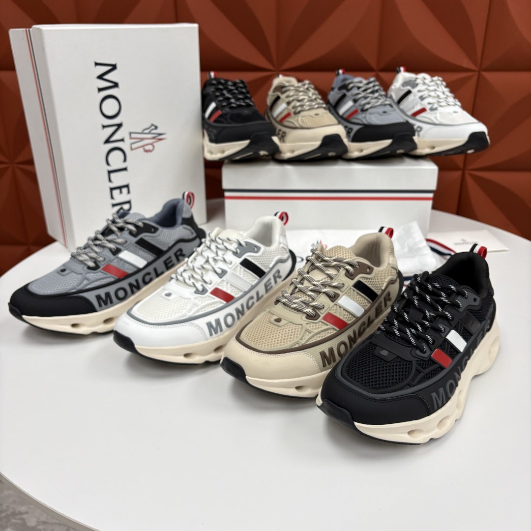 💋💍Moncle*   蒙-口   新品男士休闲运动鞋     选用多种材质拼接撞色设计   具有舒适防