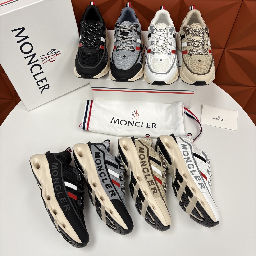 💋💍Moncle*   蒙-口   新品男士休闲运动鞋     选用多种材质拼接撞色设计   具有舒适防