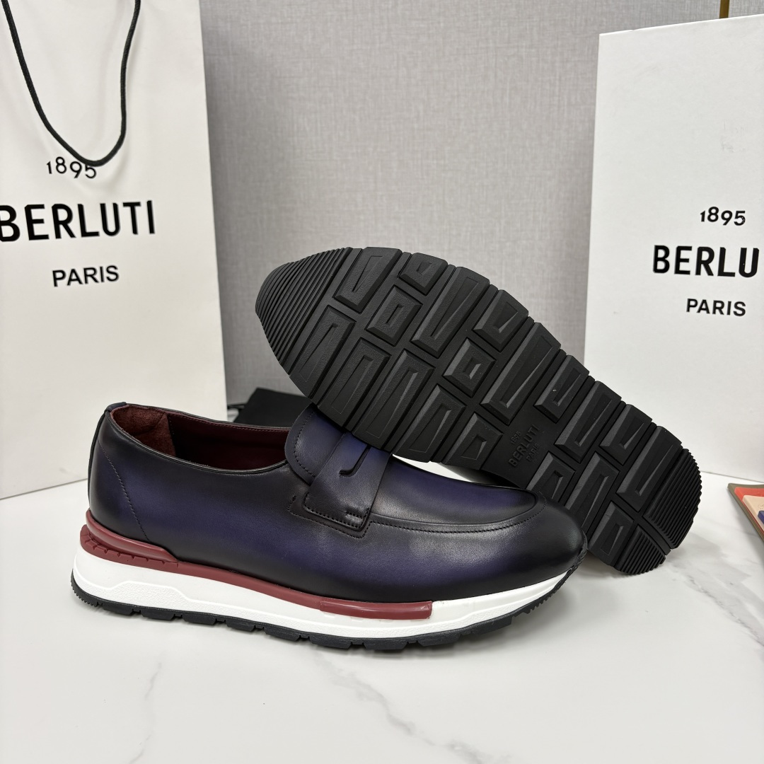 💋💍Berlut* 布鲁提 升级版第四代私模大底 Fast Track皮革乐福运动鞋 官方 16700 💋💍Berlut* 布鲁提 升级版第四代私模大底 Fast Track皮革乐福运动鞋 官方 16700