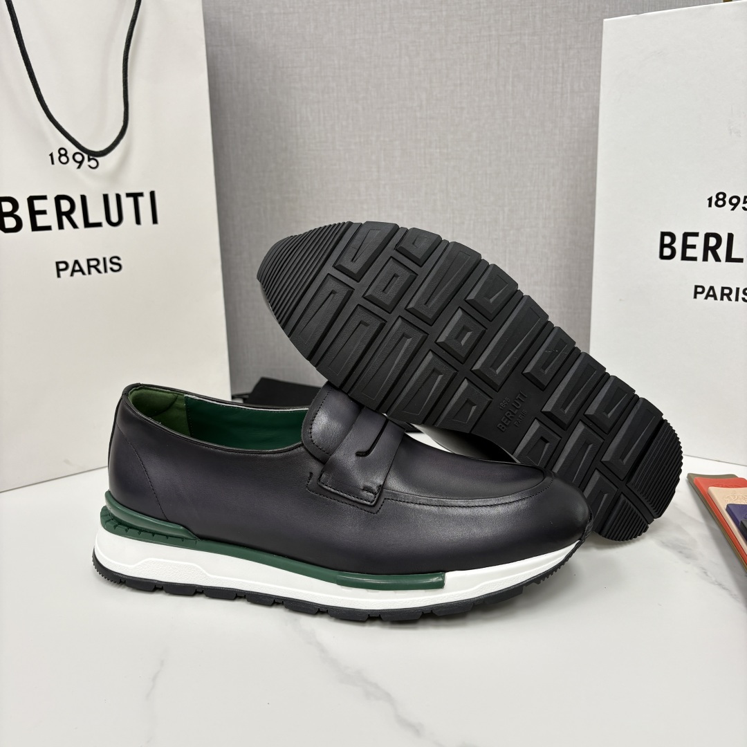 💋💍Berlut* 布鲁提 升级版第四代私模大底 Fast Track皮革乐福运动鞋 官方 16700 💋💍Berlut* 布鲁提 升级版第四代私模大底 Fast Track皮革乐福运动鞋 官方 16700