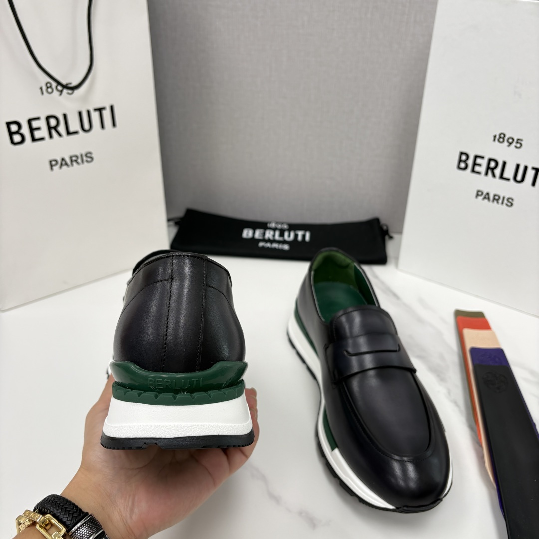 💋💍Berlut* 布鲁提 升级版第四代私模大底 Fast Track皮革乐福运动鞋 官方 16700 💋💍Berlut* 布鲁提 升级版第四代私模大底 Fast Track皮革乐福运动鞋 官方 16700