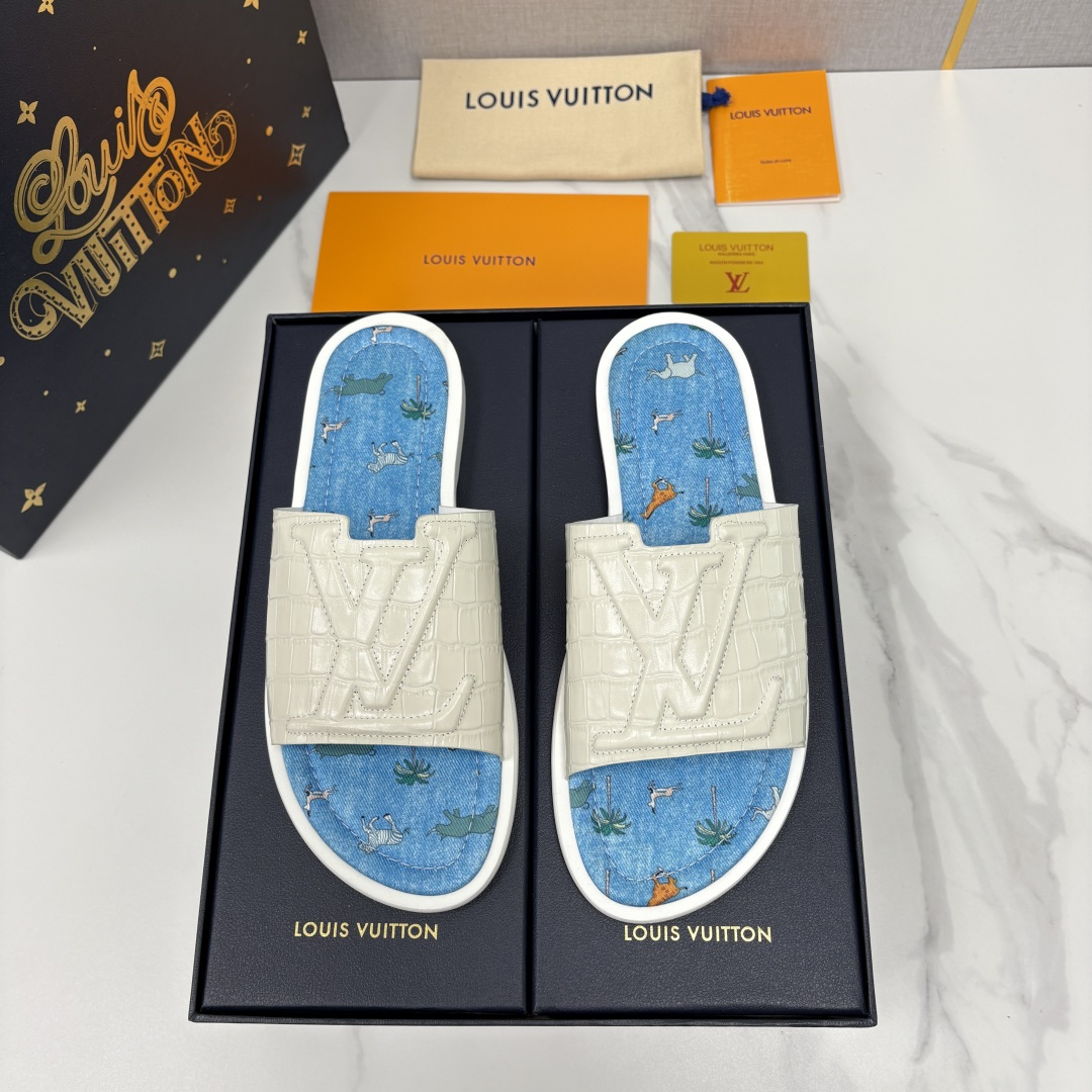 💋💍L家夏季新品  路易-威登    L*V  PORTOFINO 凉拖   官方   7,050   