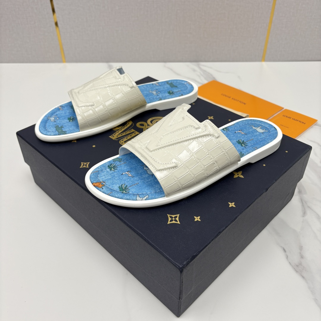💋💍L家夏季新品  路易-威登    L*V  PORTOFINO 凉拖   官方   7,050   