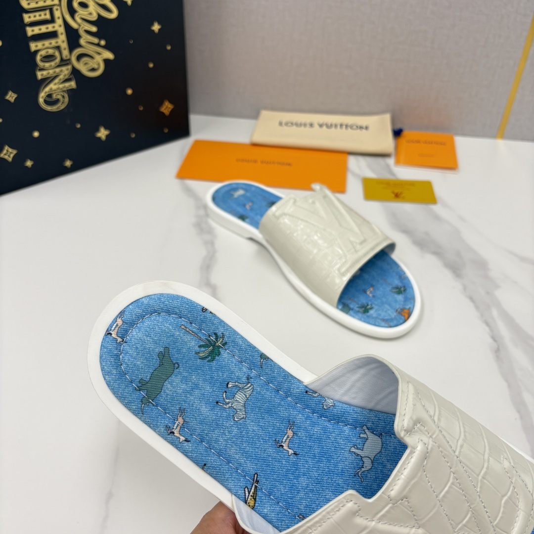 💋💍L家夏季新品  路易-威登    L*V  PORTOFINO 凉拖   官方   7,050   