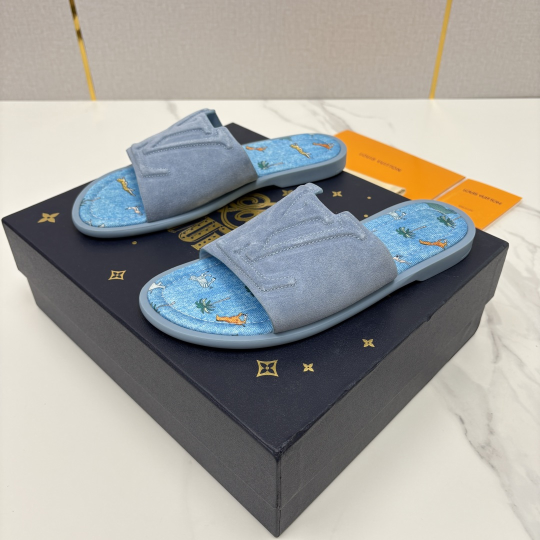 💋💍L家夏季新品  路易-威登    L*V  PORTOFINO 凉拖   官方   7,050   