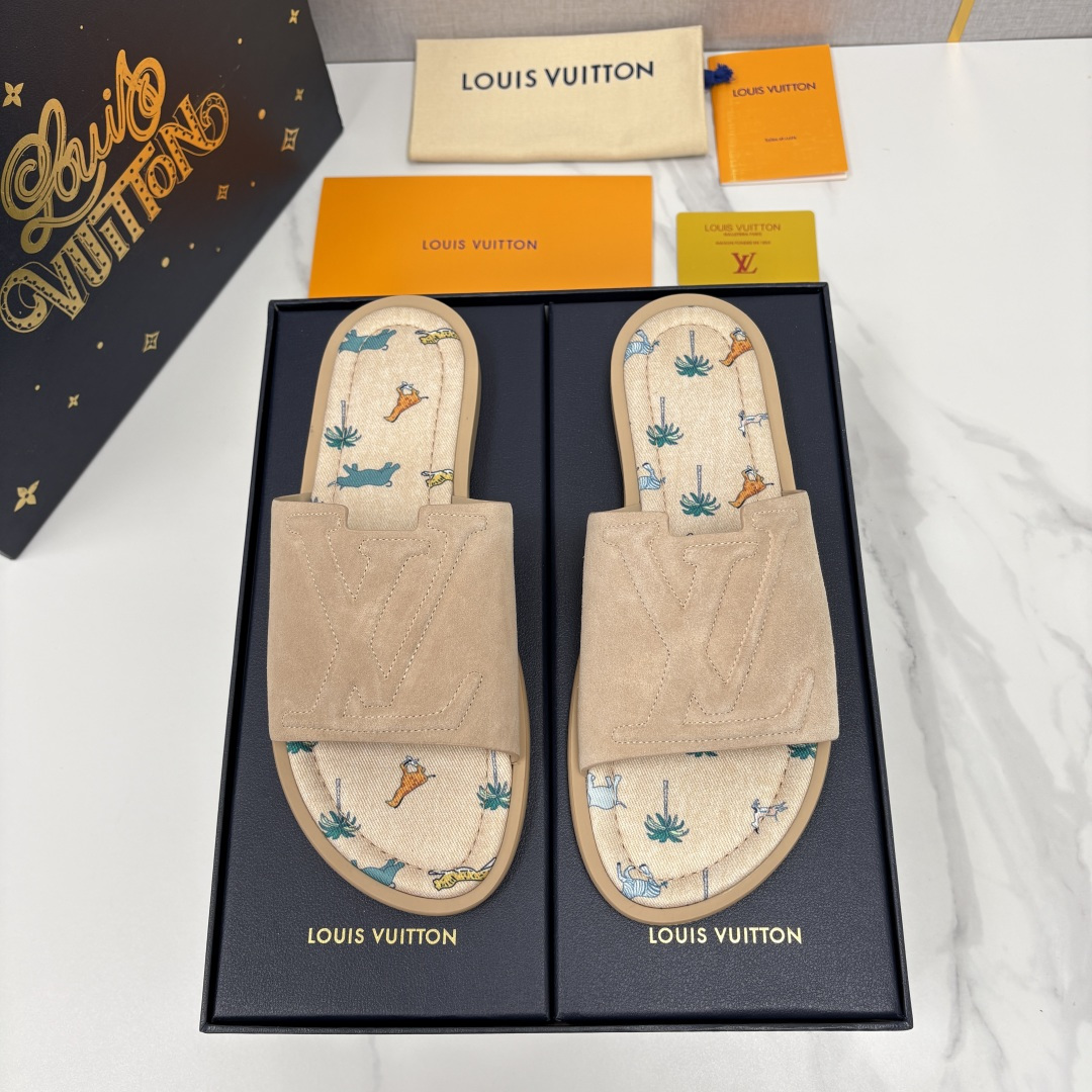 💋💍L家夏季新品  路易-威登    L*V  PORTOFINO 凉拖   官方   7,050   