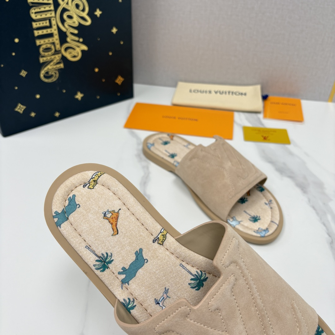 💋💍L家夏季新品  路易-威登    L*V  PORTOFINO 凉拖   官方   7,050   