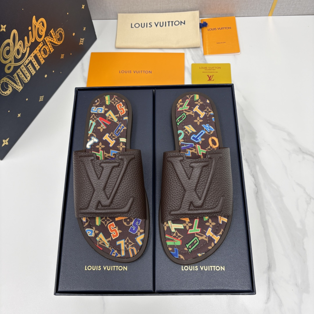 💋💍L家夏季新品  路易-威登    L*V  PORTOFINO 凉拖   官方   7,050   