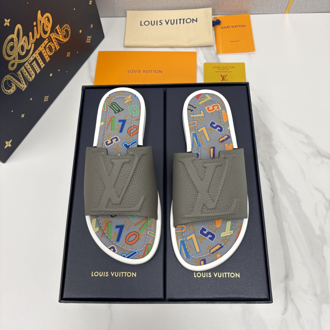 💋💍L家夏季新品  路易-威登    L*V  PORTOFINO 凉拖   官方   7,050   