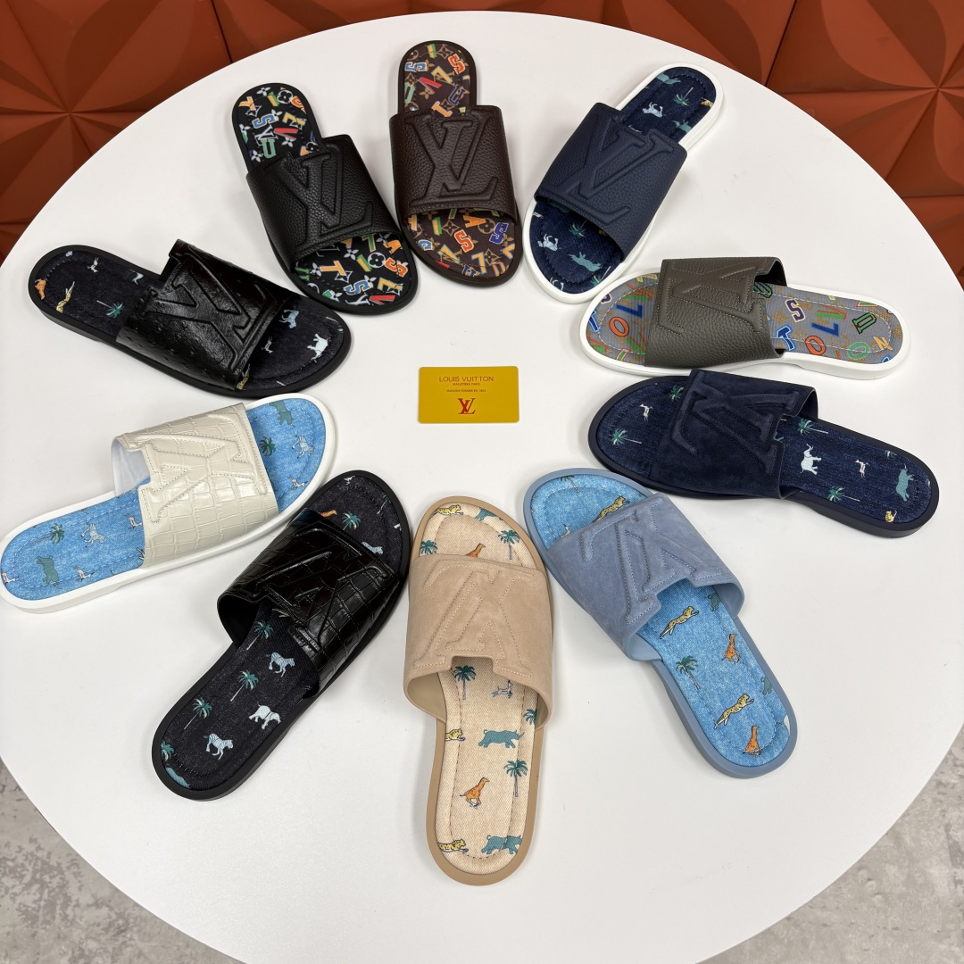 💋💍L家夏季新品  路易-威登    L*V  PORTOFINO 凉拖   官方   7,050   