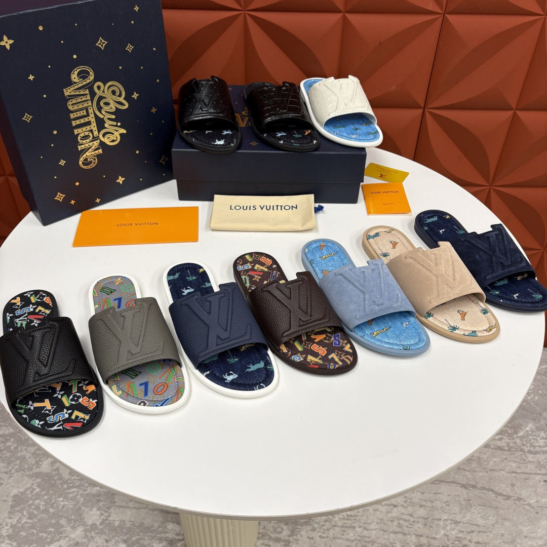 💋💍L家夏季新品  路易-威登    L*V  PORTOFINO 凉拖   官方   7,050   