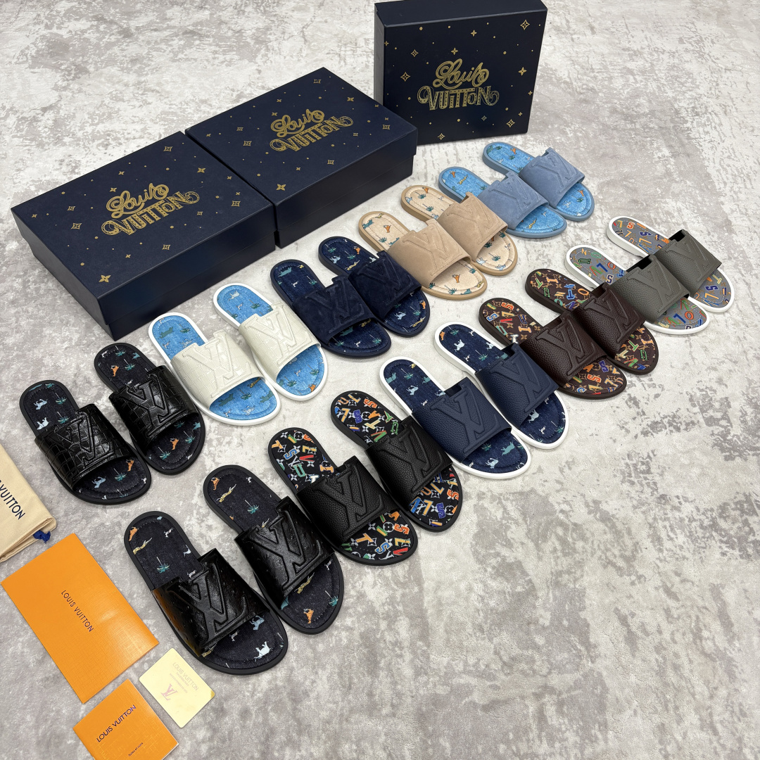 💋💍L家夏季新品  路易-威登    L*V  PORTOFINO 凉拖   官方   7,050   