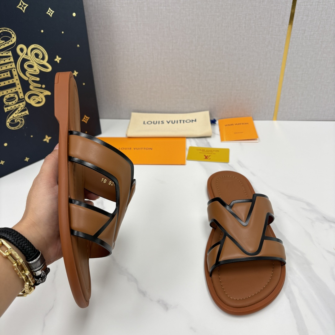 💋💍L家夏季新品  路易-威登    L*V  PORTOFINO 凉拖   官方   7,050   