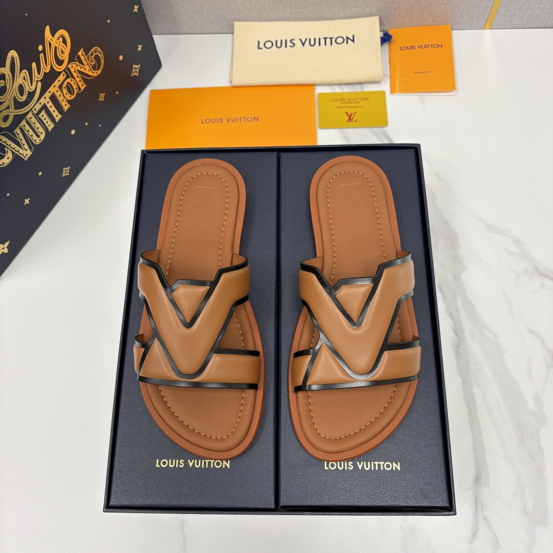 💋💍L家夏季新品  路易-威登    L*V  PORTOFINO 凉拖   官方   7,050   