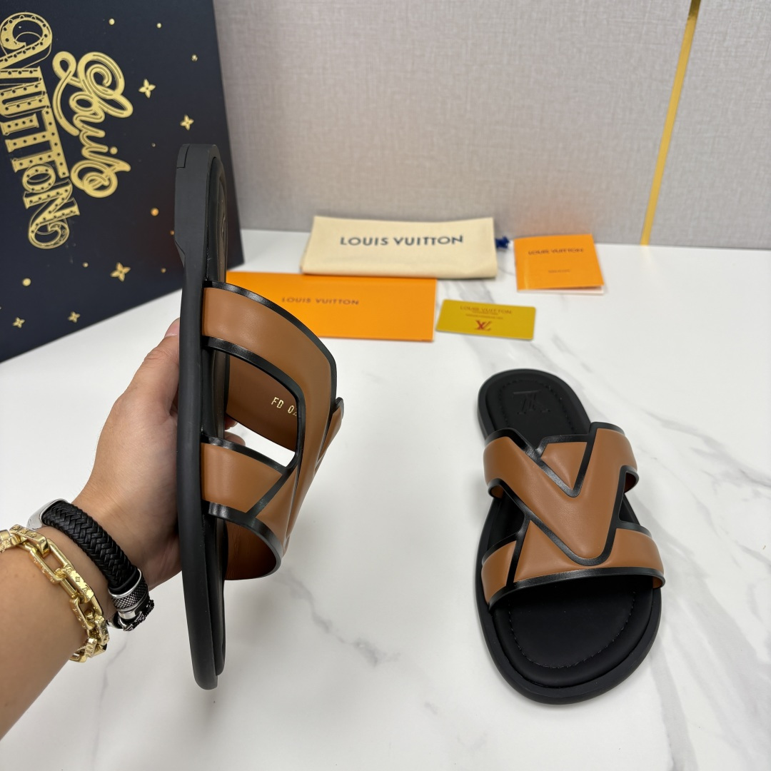 💋💍L家夏季新品  路易-威登    L*V  PORTOFINO 凉拖   官方   7,050   