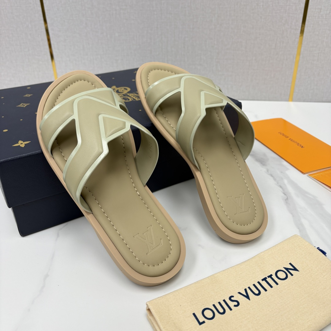 💋💍L家夏季新品  路易-威登    L*V  PORTOFINO 凉拖   官方   7,050   
